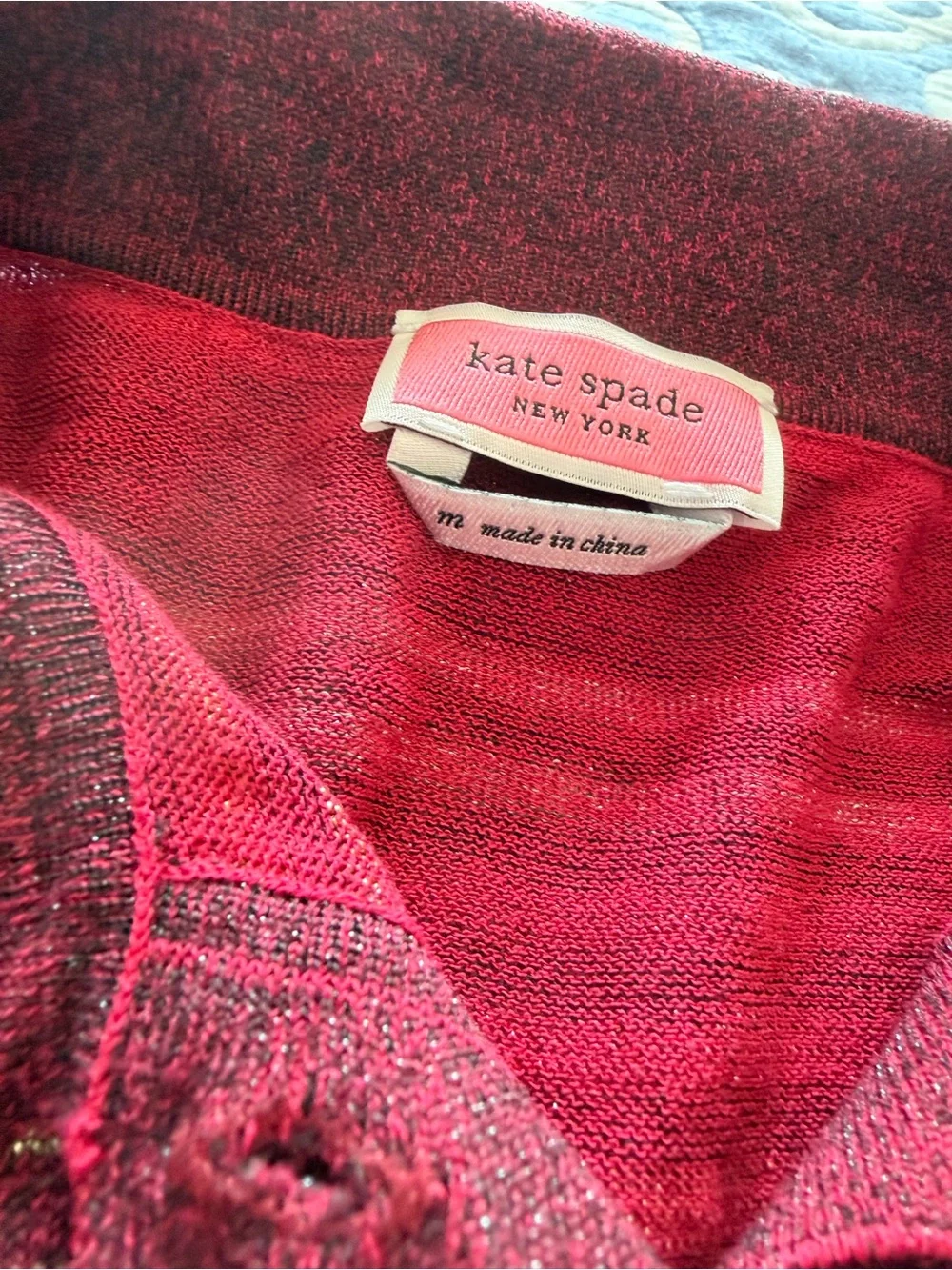 kate spade Metallic Stripe Polo Sweater
